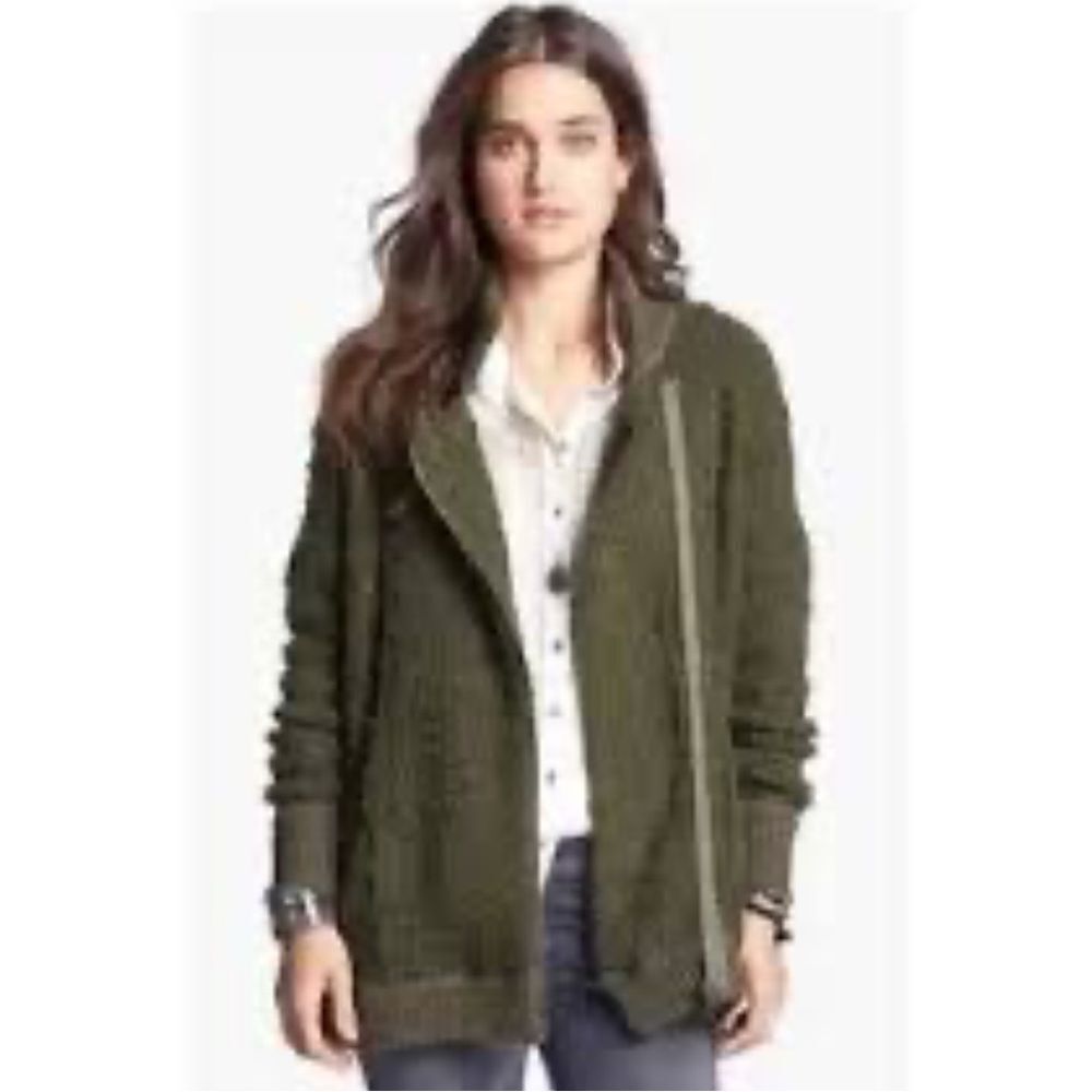 Free People Moss Cozy Up Cardigan Jacket Green Women’s Medium